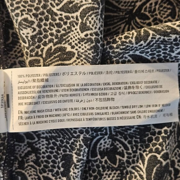 Abercrombie & Fitch Black Floral Wrap Dress Small Sleeveless Midi Soft Goth Y2K - Picture 13 of 14
